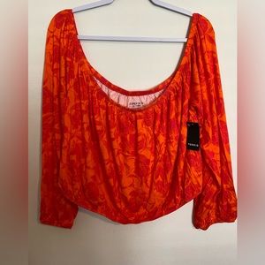 NWT Torrid Super Soft Off-Shoulder L/S Crop Top Women’s 3X (22-24)
